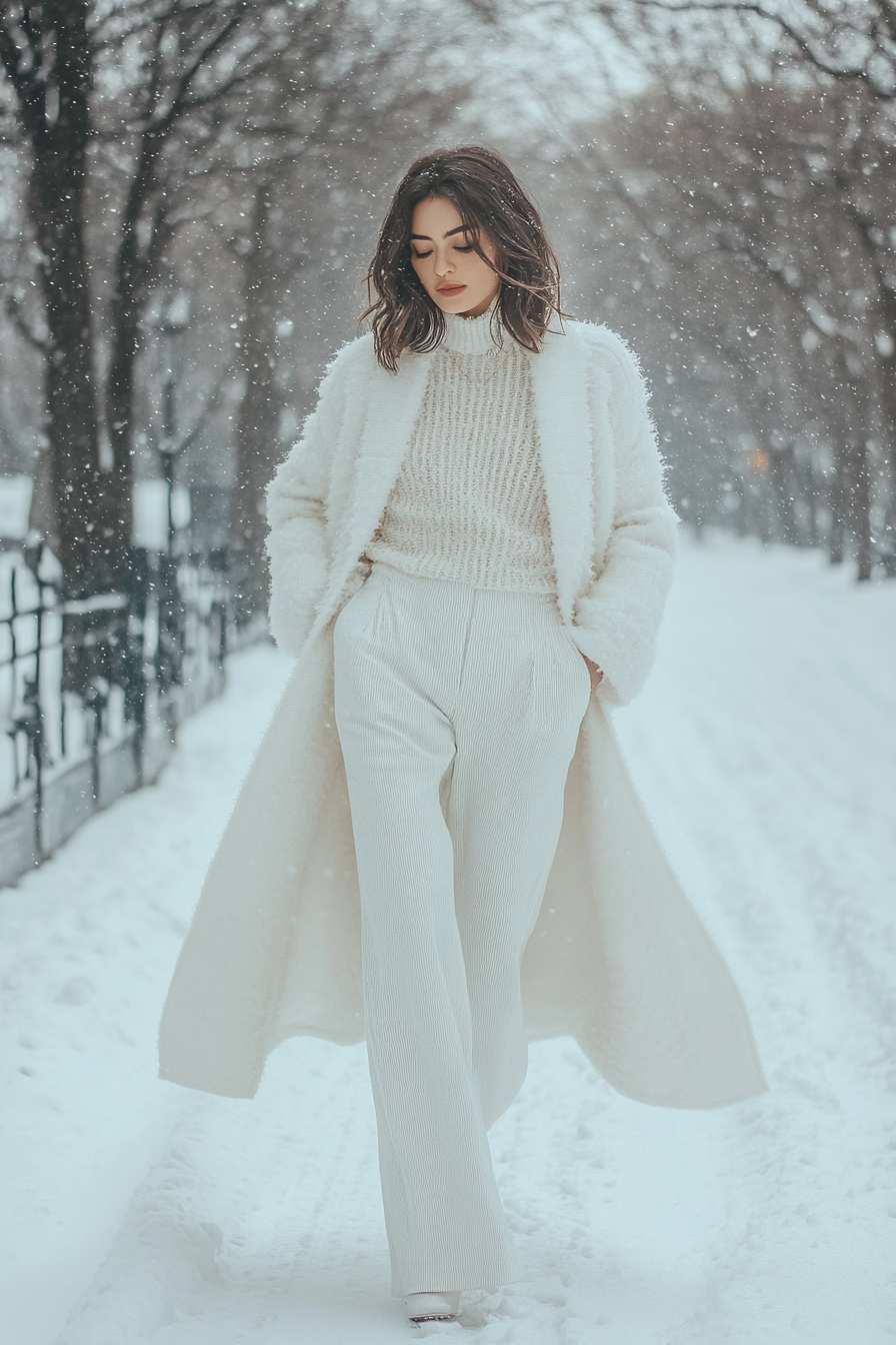 Winter White Monochrome Look