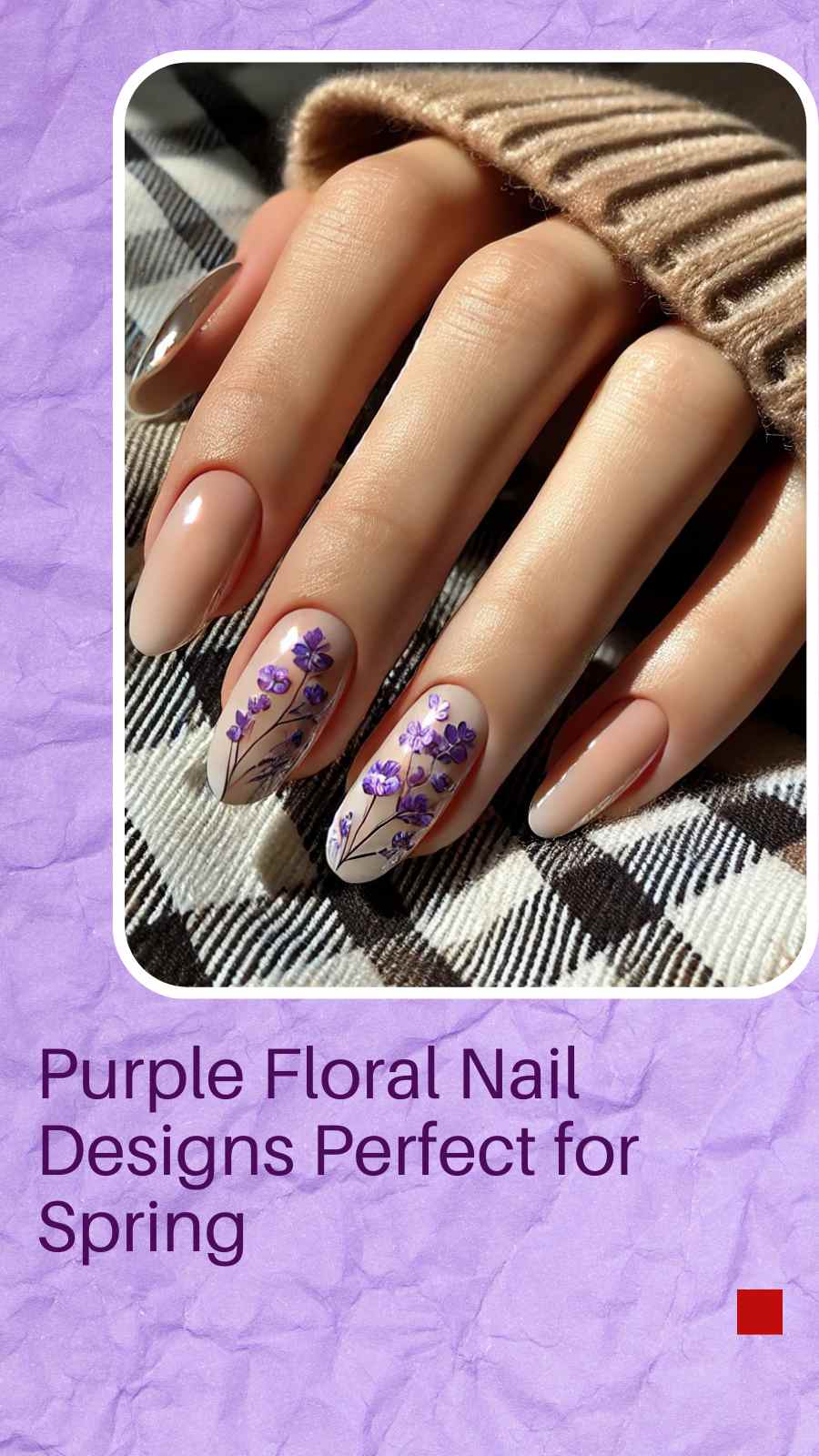 10 Gorgeous Spring Nails Featuring Purple Flowers