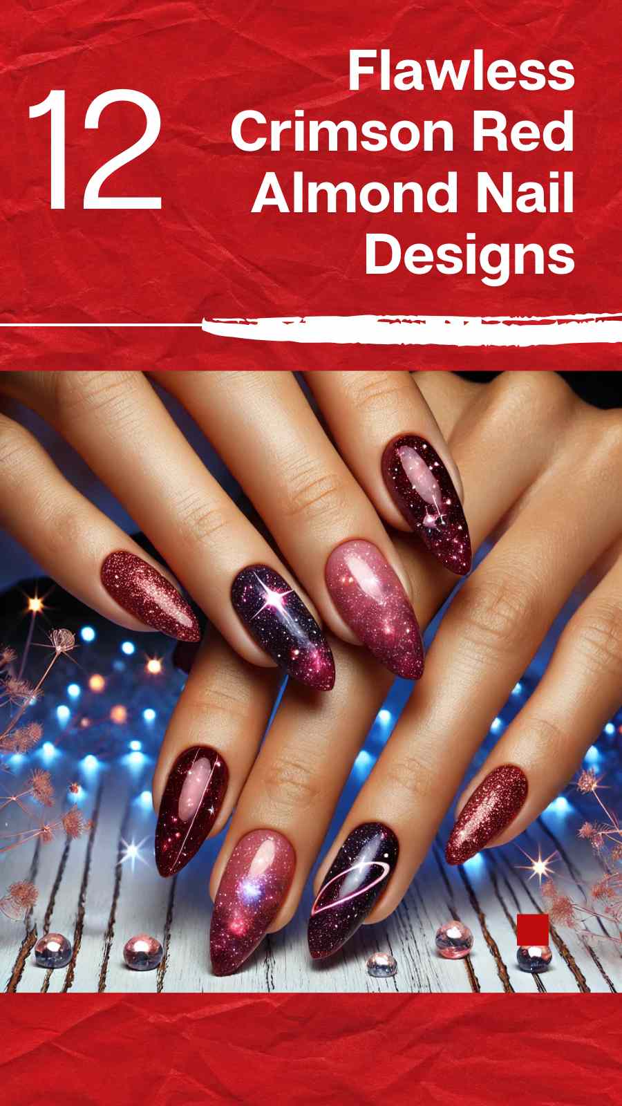 12 Bold Crimson Red Almond Nail Ideas to Steal