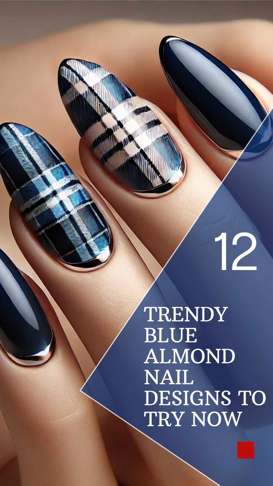 12 Gorgeous Blue Almond Nail Designs You’ll Adore