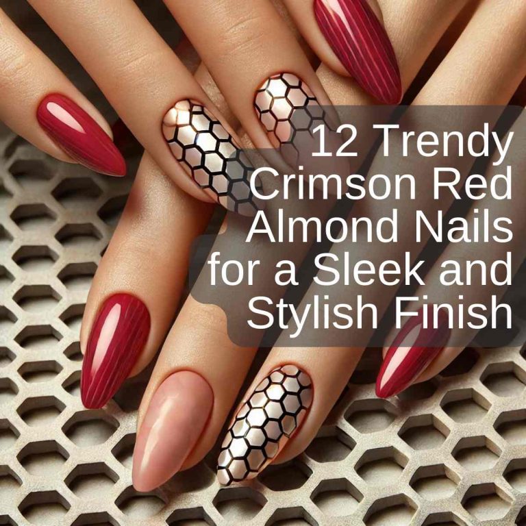 12 Trendy Crimson Red Almond Nails for a Sleek and Stylish Finish