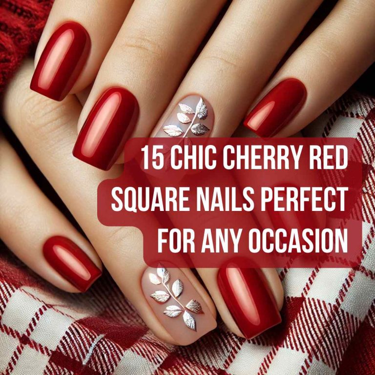 15 Chic Cherry Red Square Nails Perfect for Any Occasion