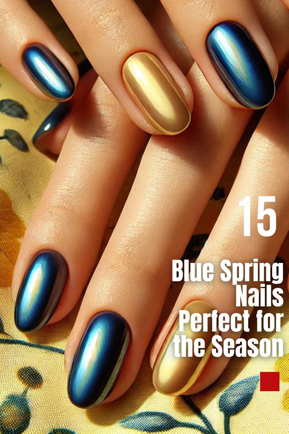 15 Must-Try Blue and Yellow Nails for Spring