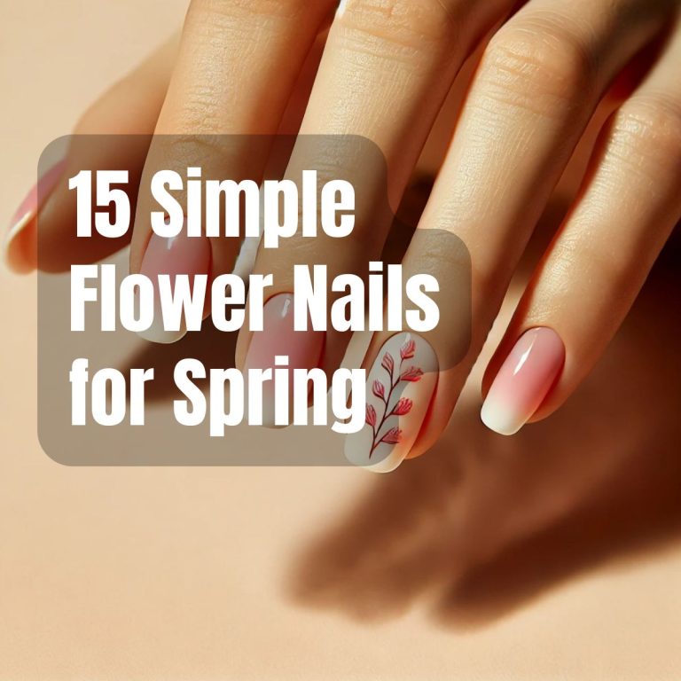 15 Simple Flower Nails for Spring