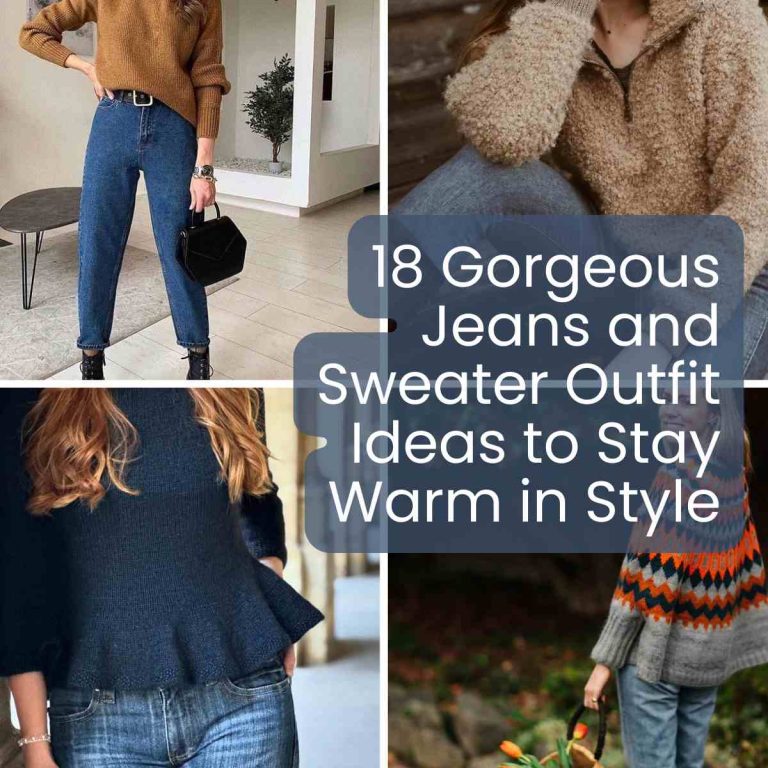 18 Gorgeous Jeans and Sweater Outfit Ideas to Stay Warm in Style