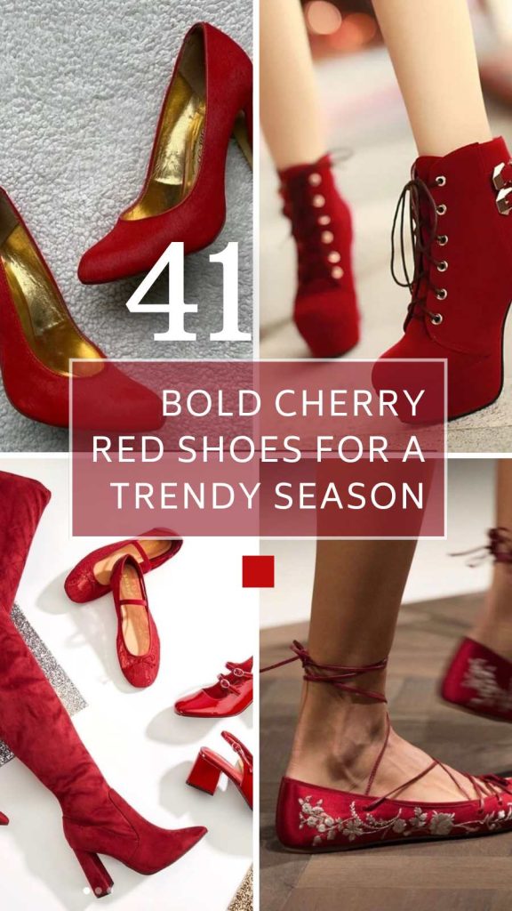 41 Bold Cherry Red Shoes for a Trendy Season