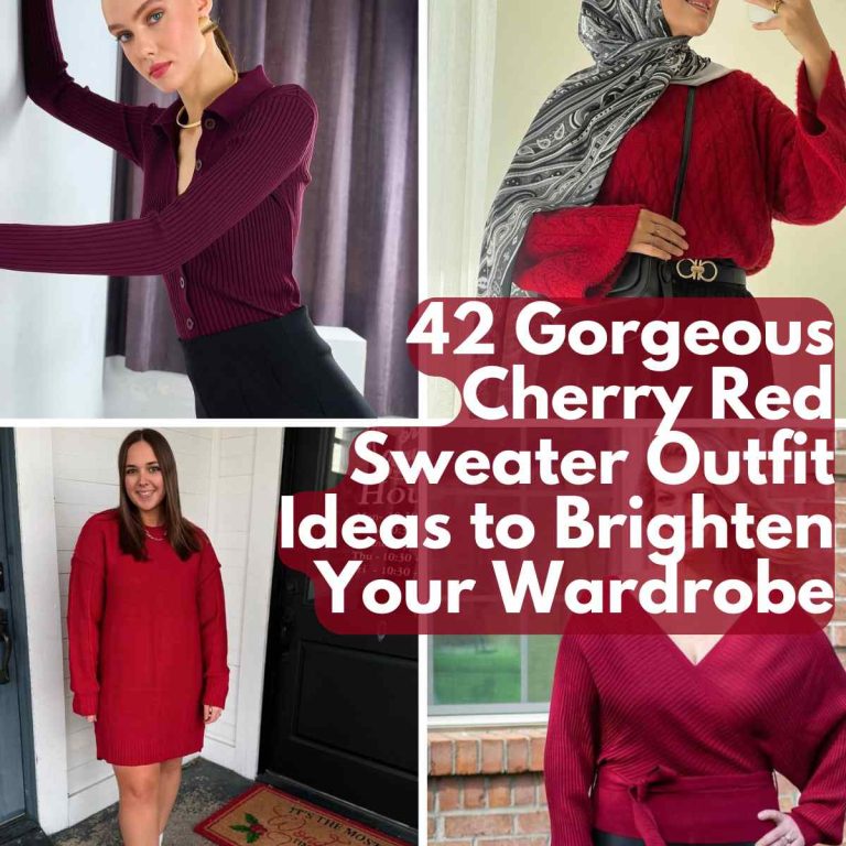 42 Gorgeous Cherry Red Sweater Outfit Ideas to Brighten Your Wardrobe