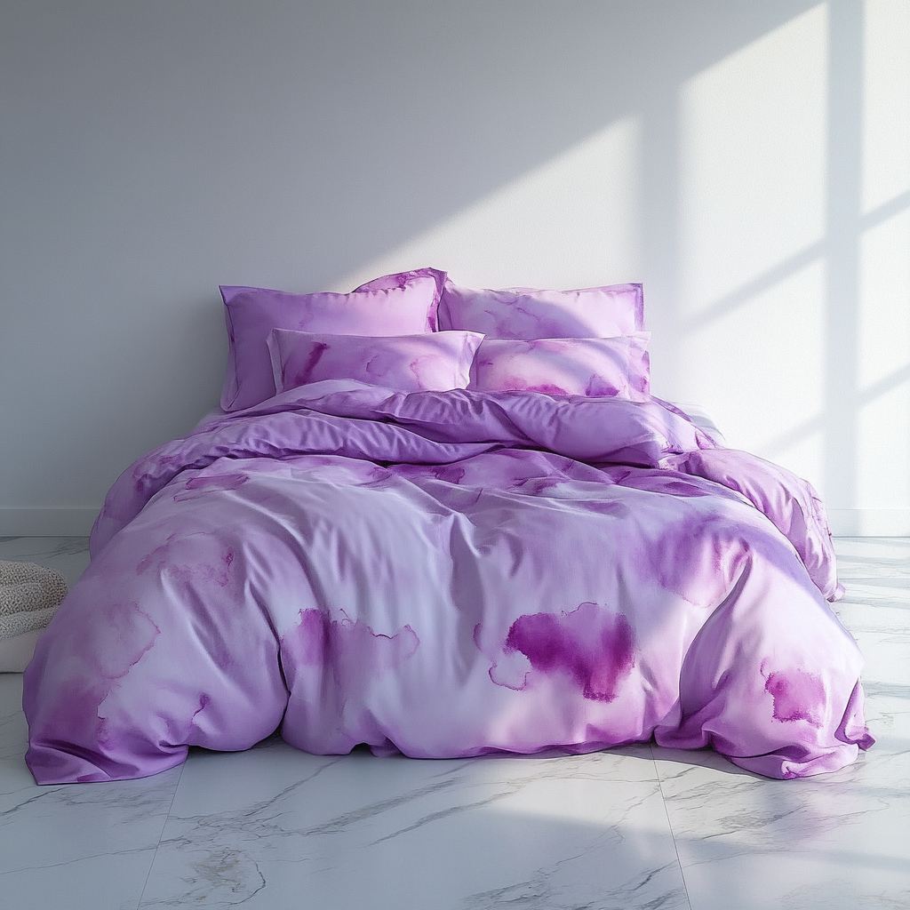 Abstract Watercolor Purple Duvet Cover