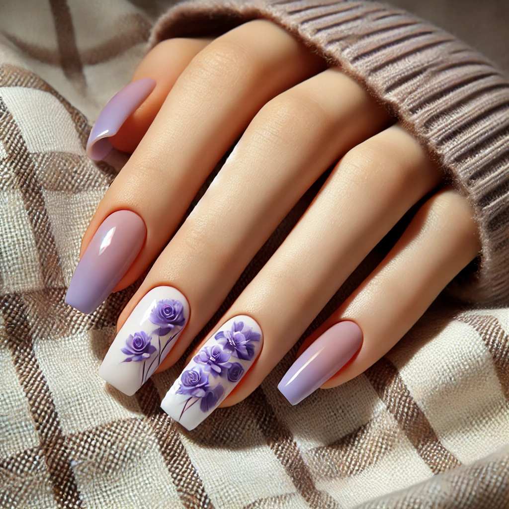 Another Lavender Ombre with Purple Florals