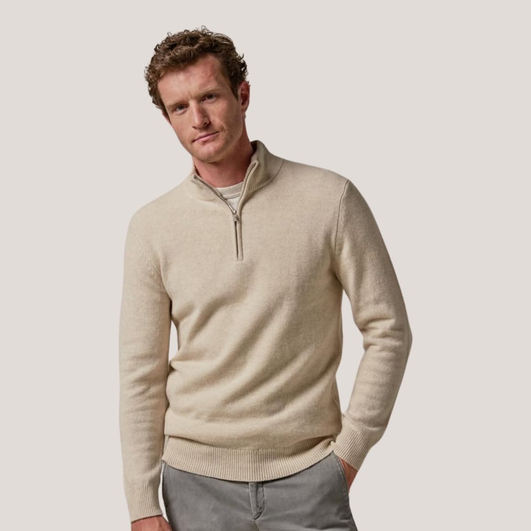 Beige Sweater for Men 12