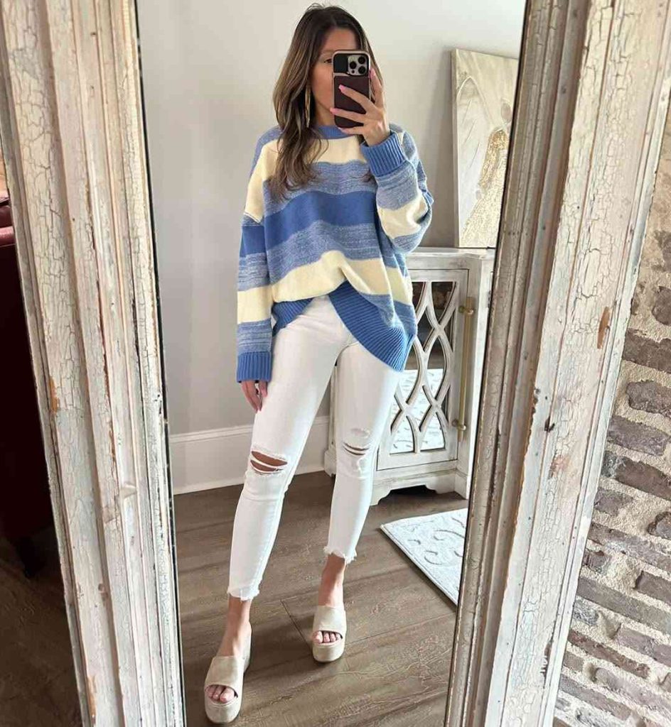 Blue Sweater Outfit 5