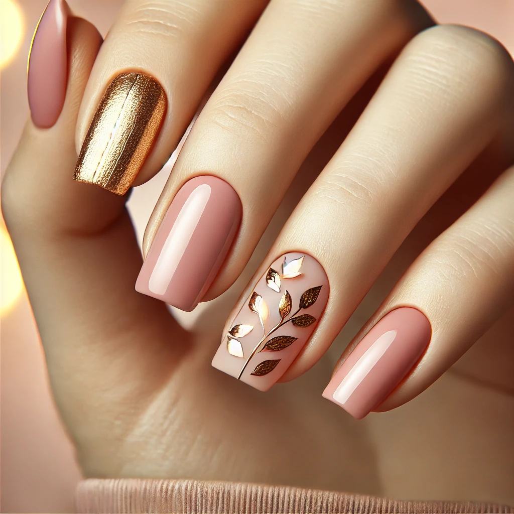 Blush Pink with Gold Foil Accents