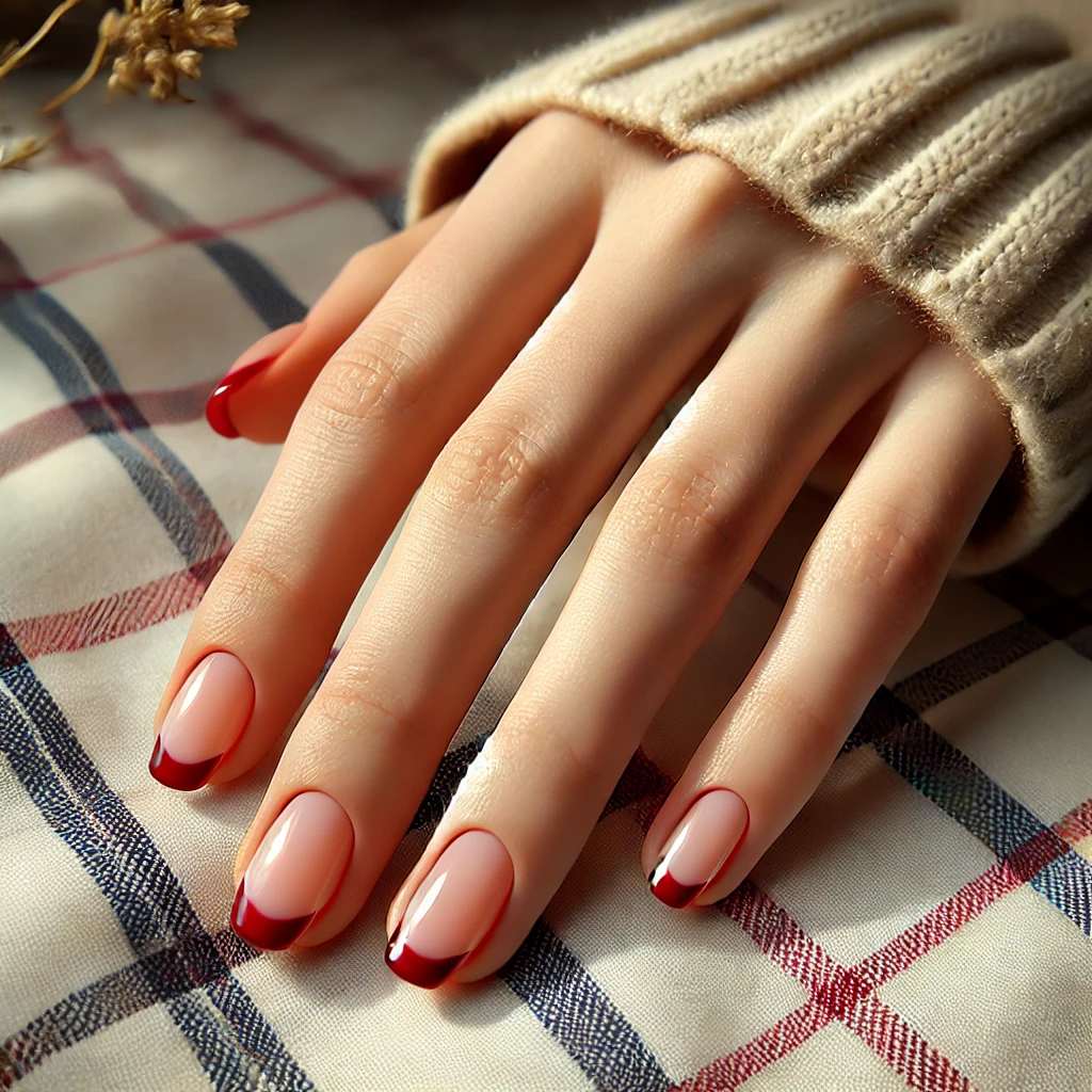 Cherry Red French Tips