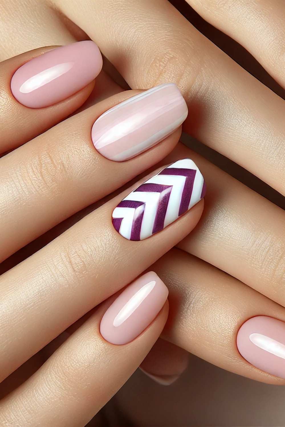 Chevron Stripes in Pink and Purple