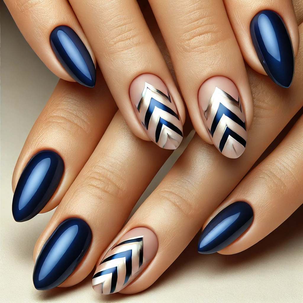 Chevrons with Silver Highlights