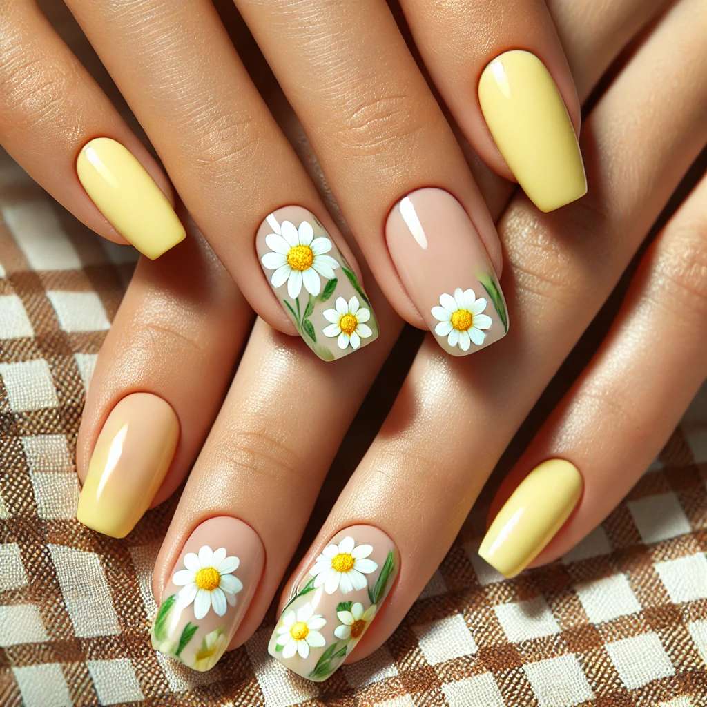 Daisy Delight Nails