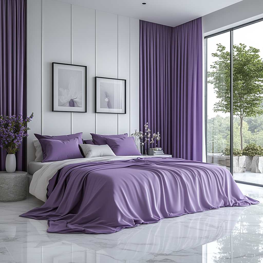 Dark Lavender Blackout Curtains