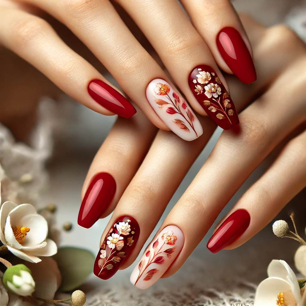 Floral Fantasy in Red