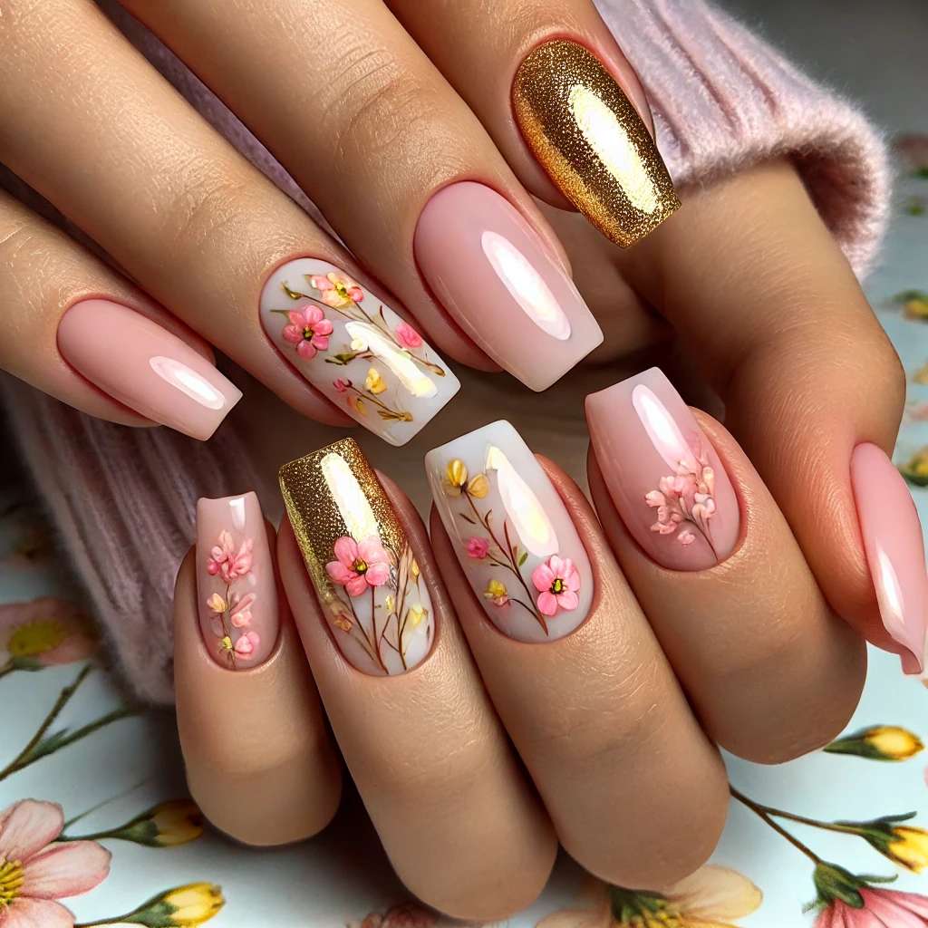 Floral and Foil Fusion