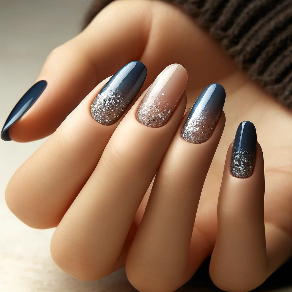 Glitter Ombre with Snowy Sparkles