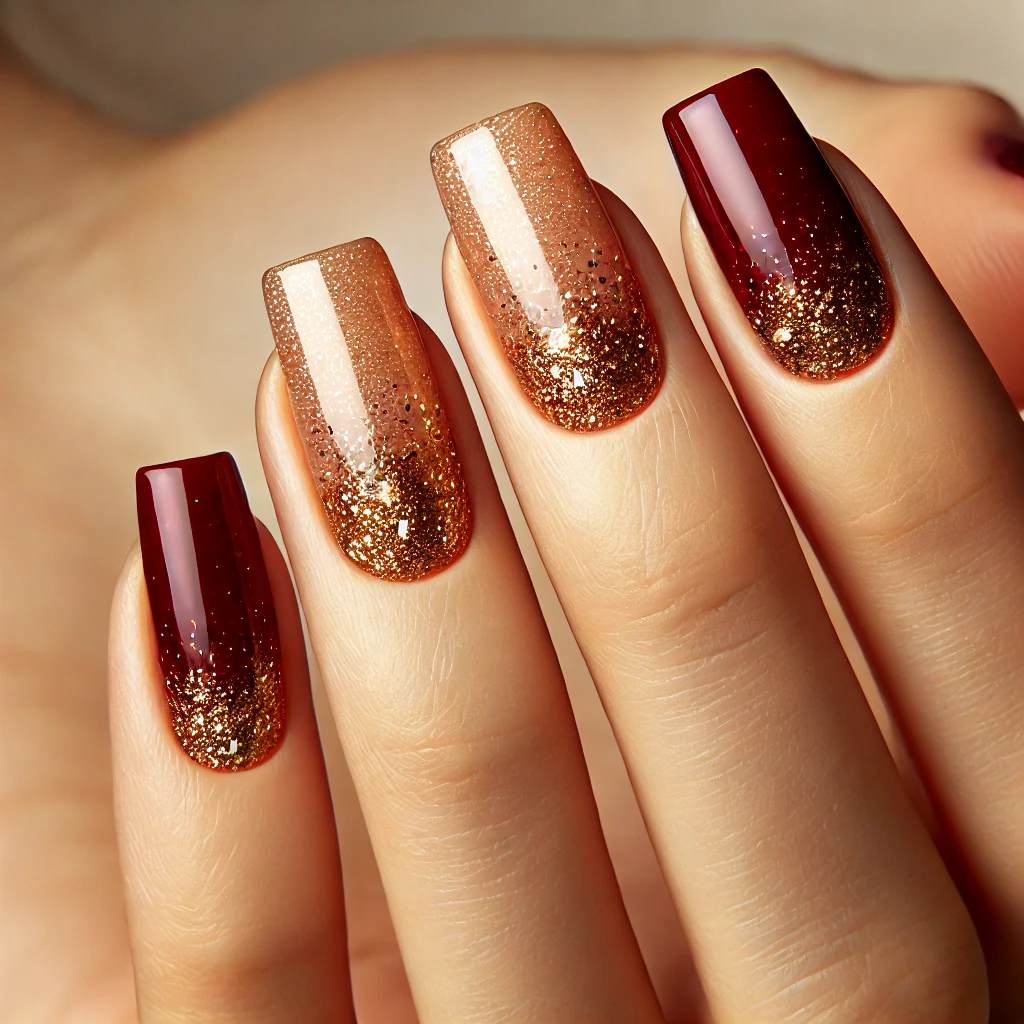 Gold Glitter Ombre Fade