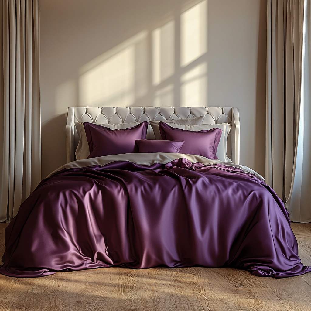 Grape Satin Bedspread