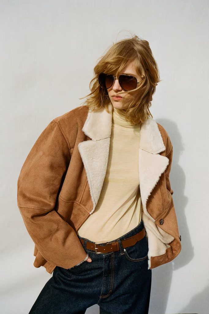 H&M Napped Aviator Jacket 1