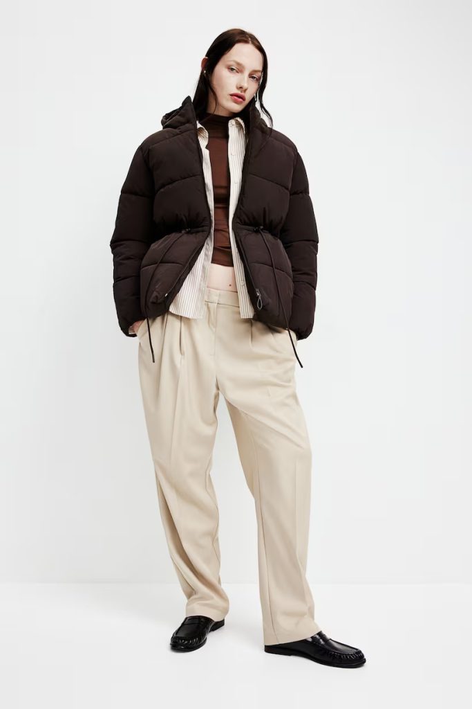 H&M Oversized Drawstring-Waist Puffer Jacket 2