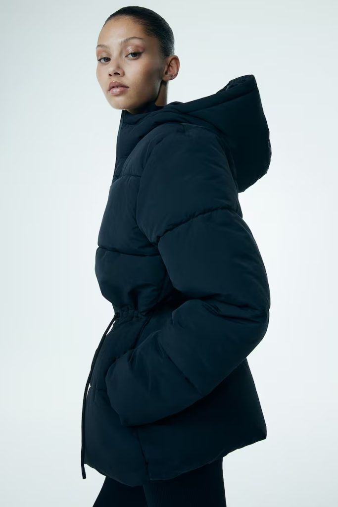 H&M Oversized Drawstring-Waist Puffer Jacket