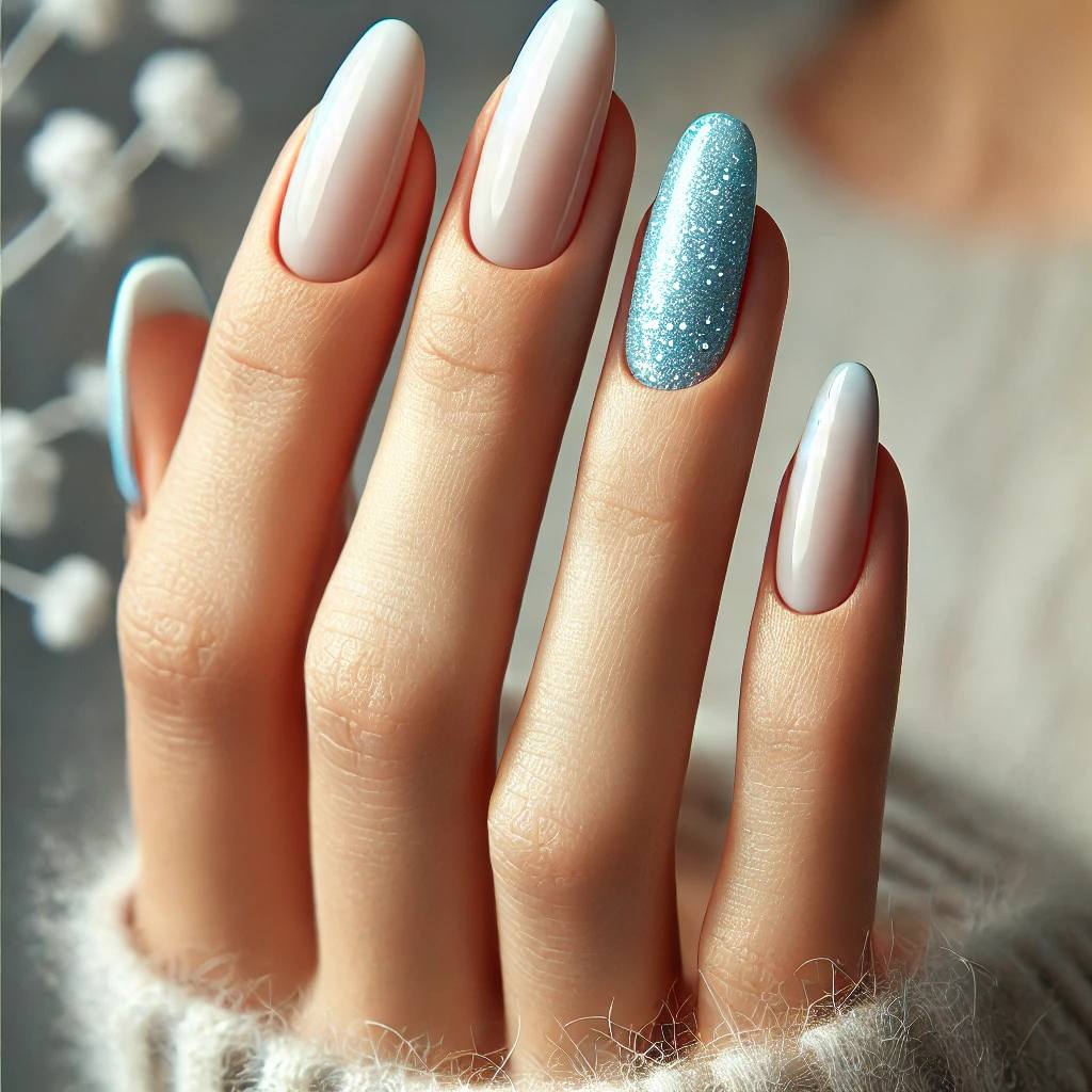 Icy Blue with Glitter Accents