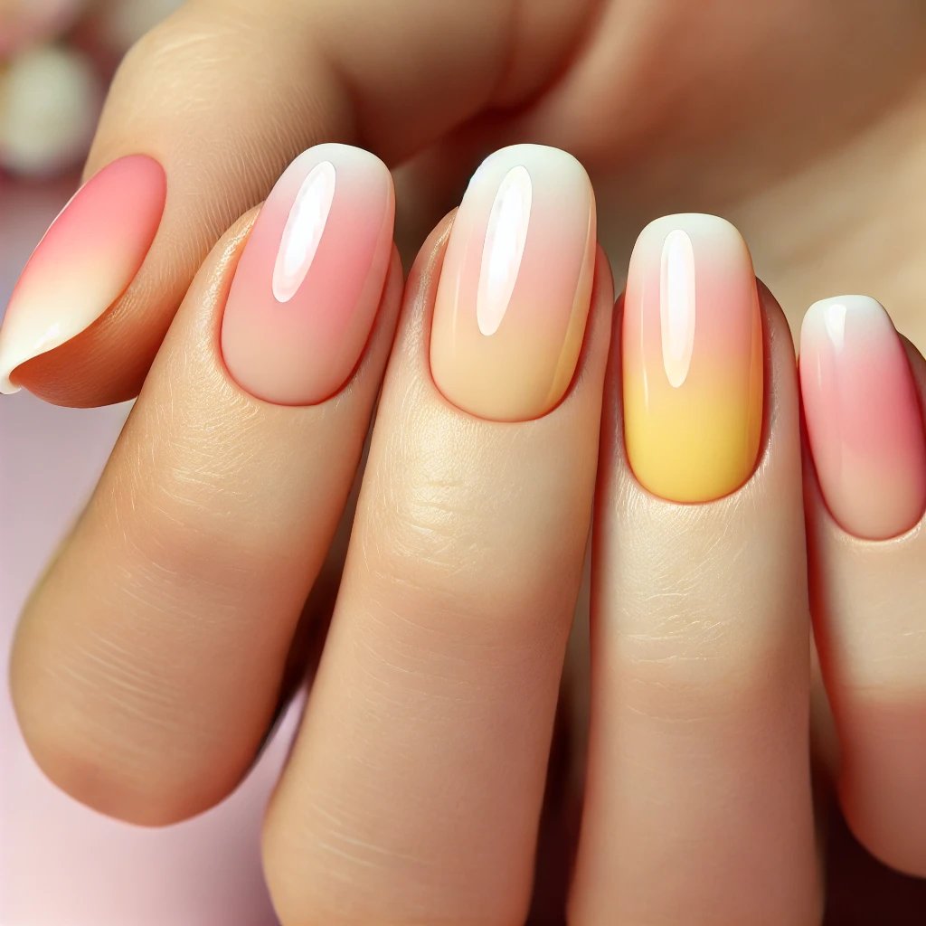 Ombre Sunset Nails