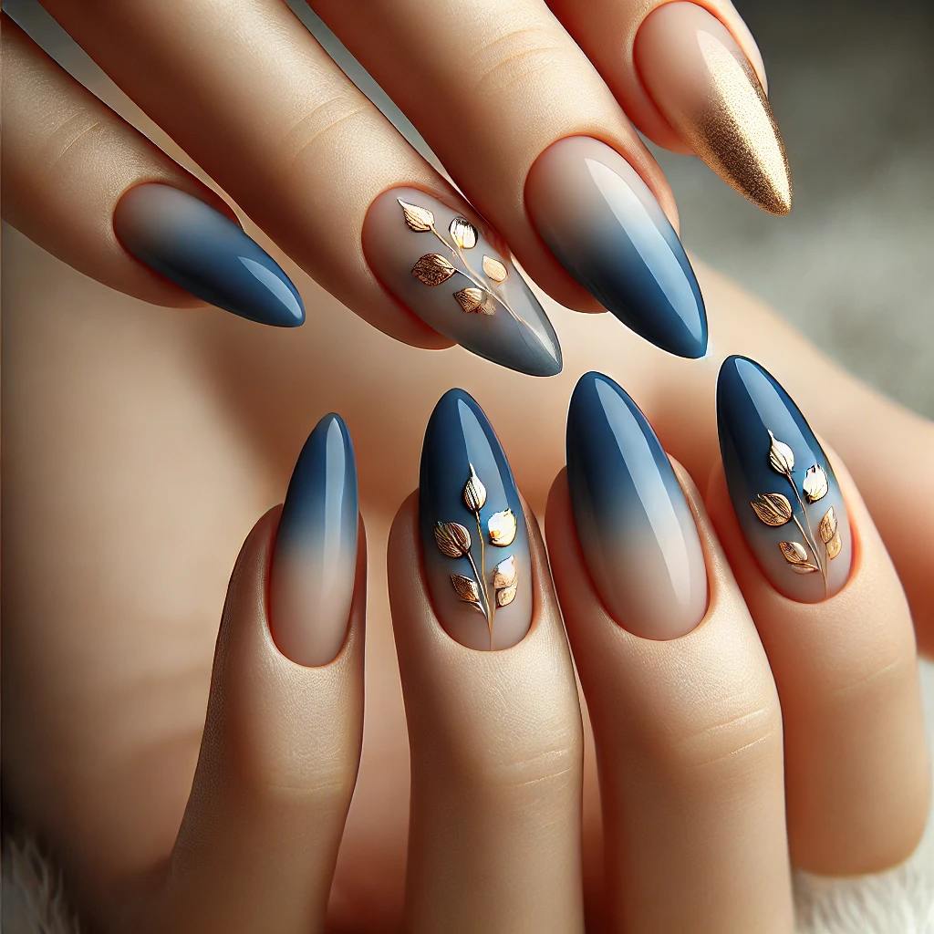 Ombre with Gold Leaf Embellishments