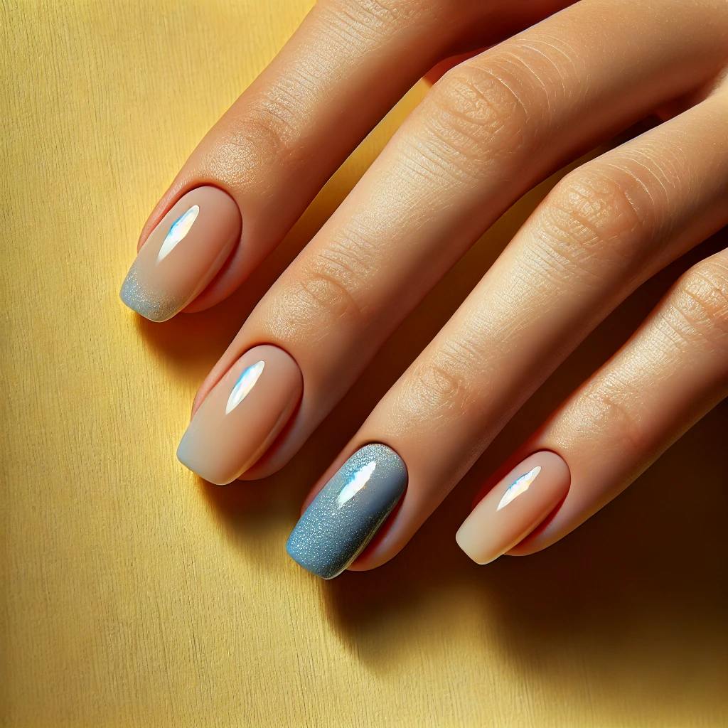 Ombre with Silver Sparkles