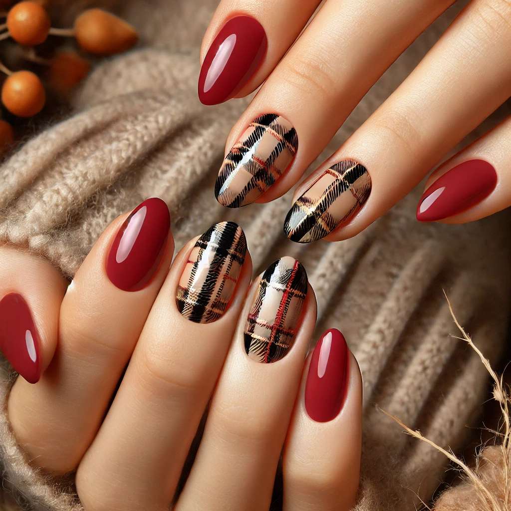 Plaid Crimson Chic