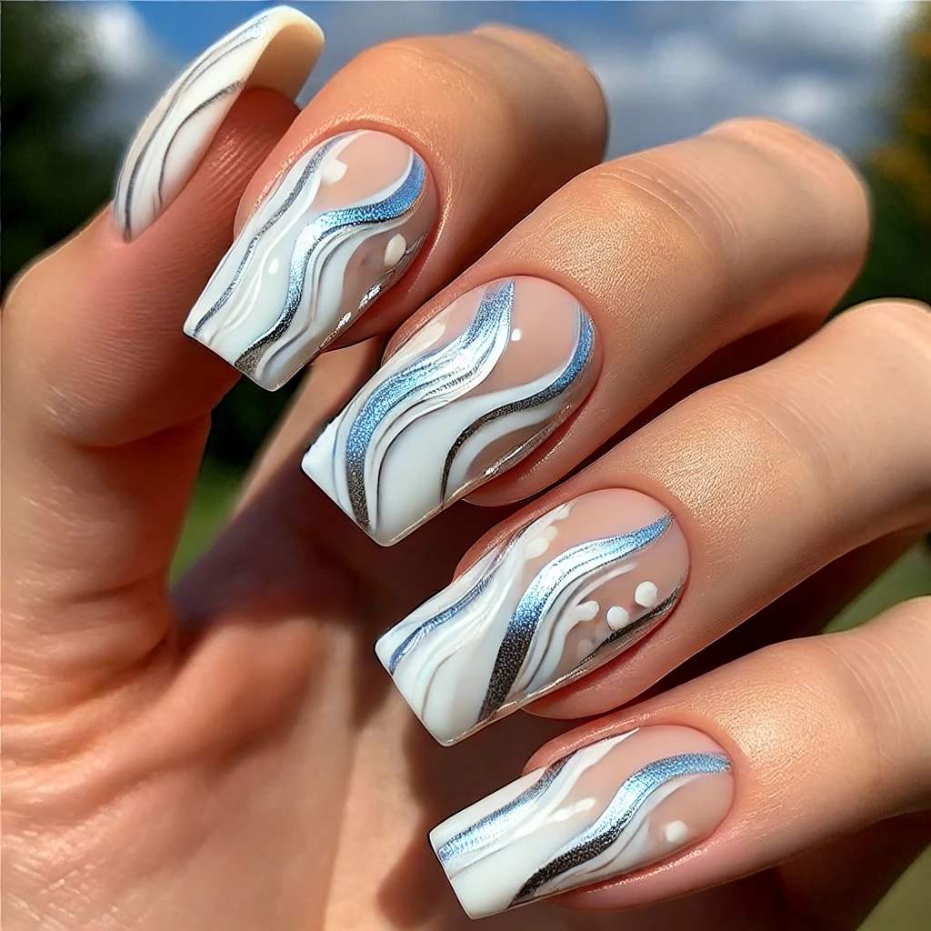 Silver Foil Waves