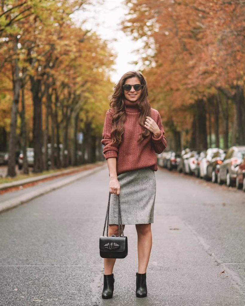 Skirt and Sweater Outfit 9