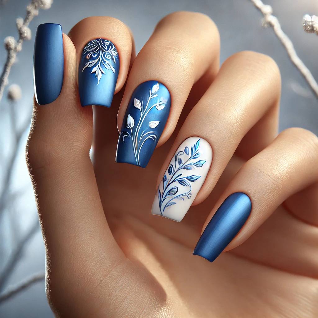 Vines and Leaves Nail Art