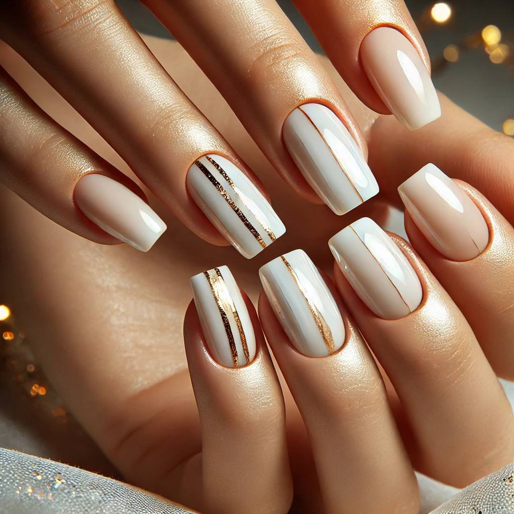 White and Gold Chrome Elegance