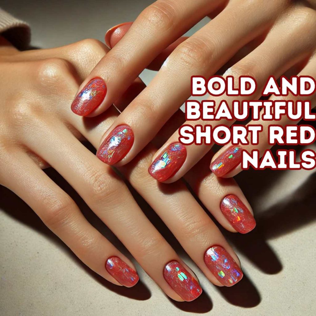 15 Bold and Beautiful Winter Short Red Nails Perfect for Any Occasion