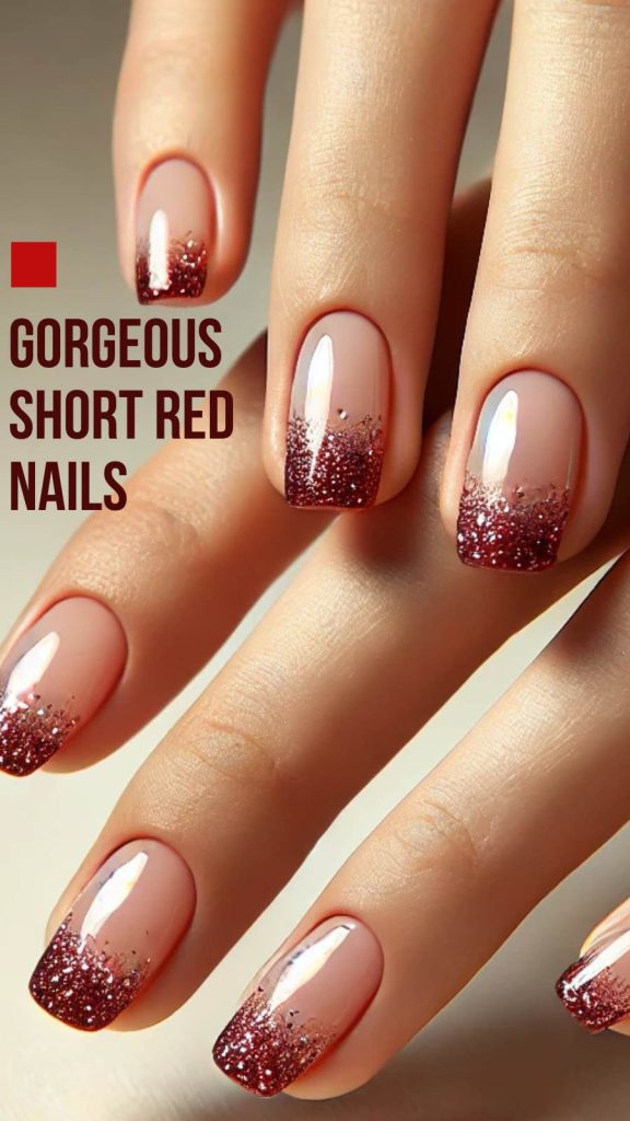 15 Stunning Short Red Nails for Year-Round Style