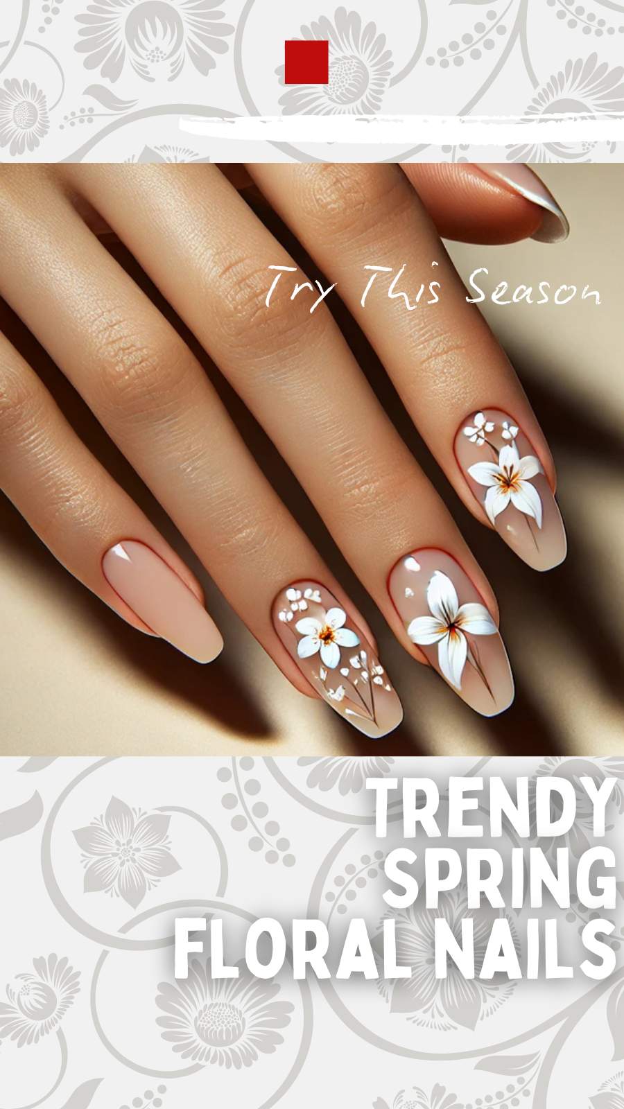 16 Gorgeous Flower Nails Perfect for All Seasons