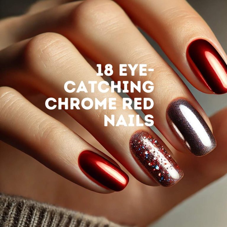 18 Eye-Catching Chrome Red Nails