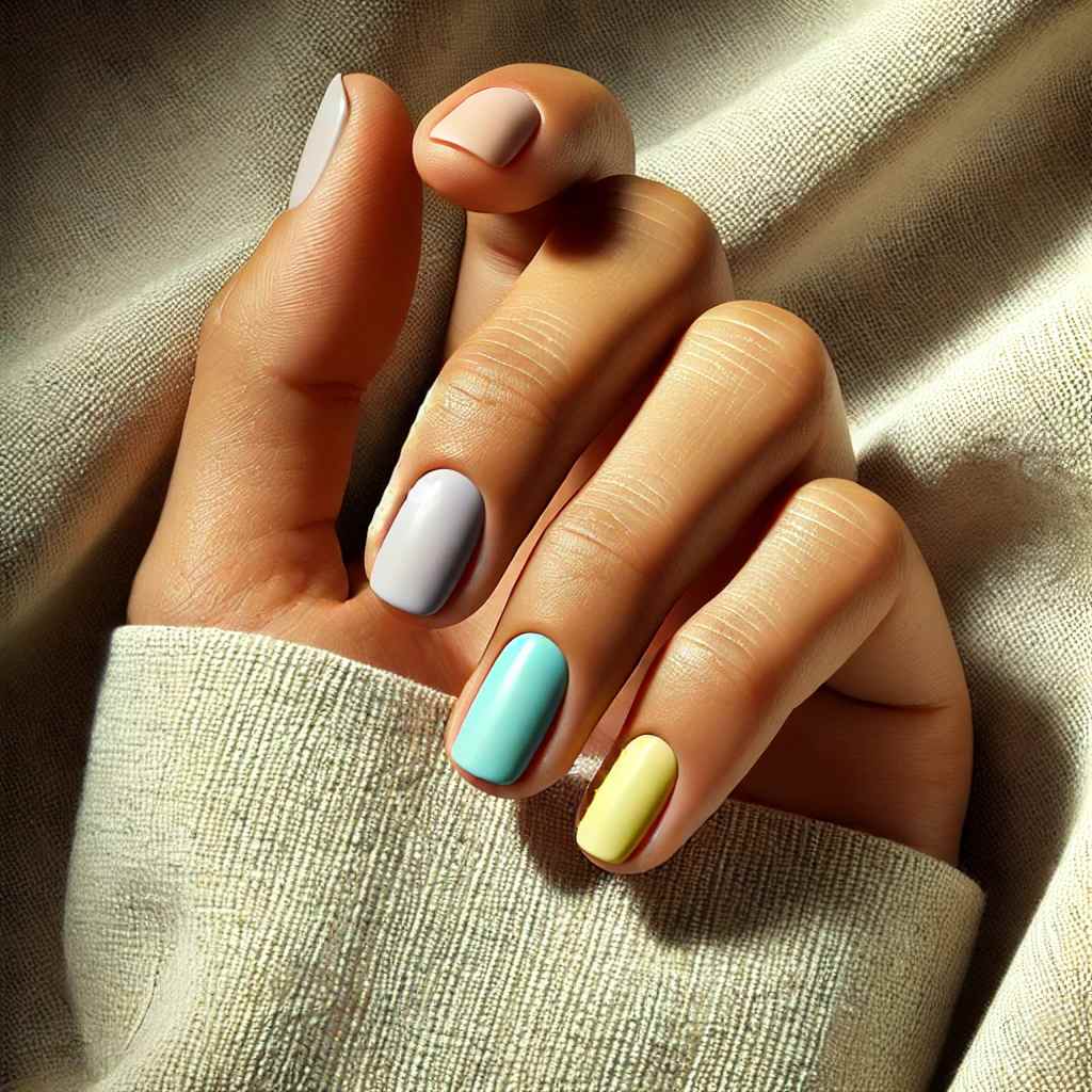 Another Set of Soft Pastel Solid Nails