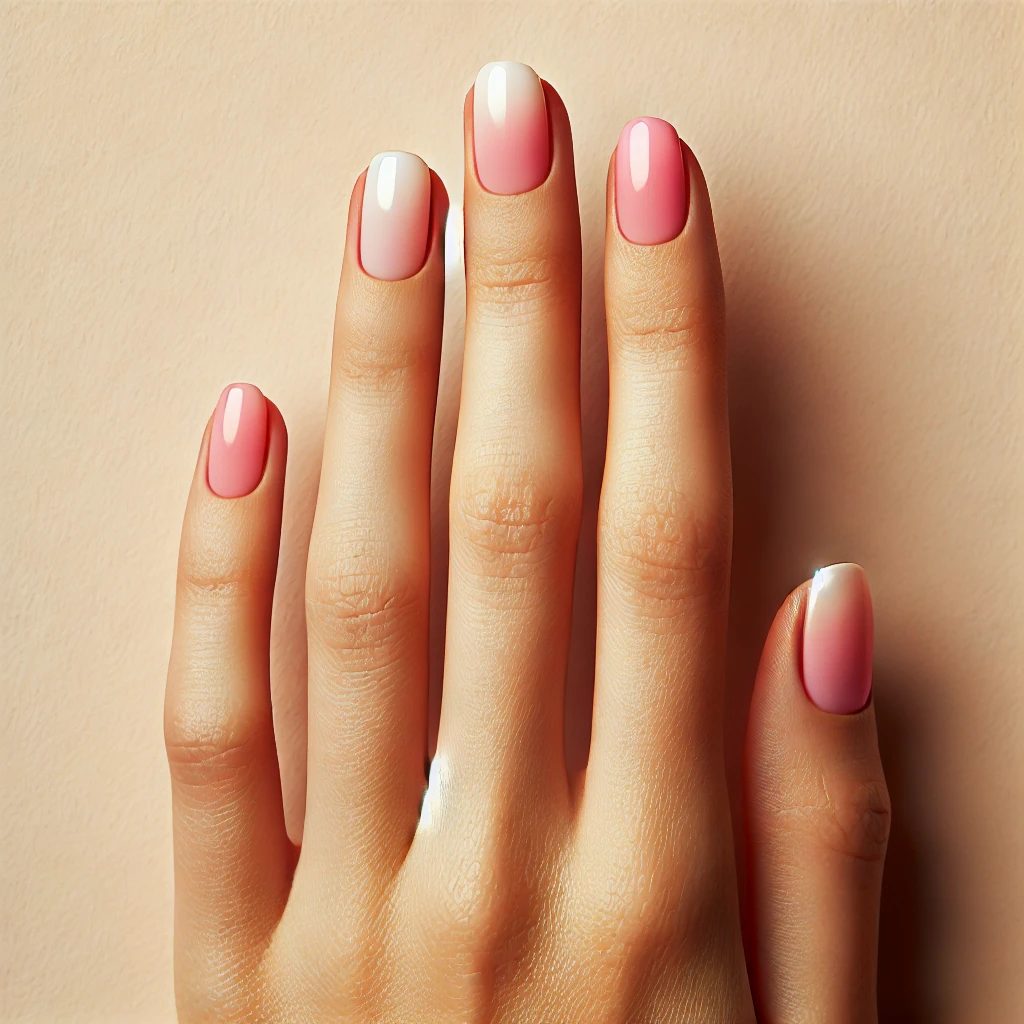 Baby Pink Ombre Nails