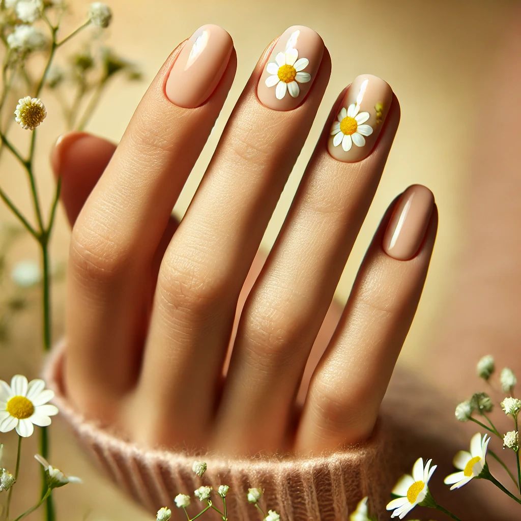 Beautiful Pastel Yellow with Dainty Daisies