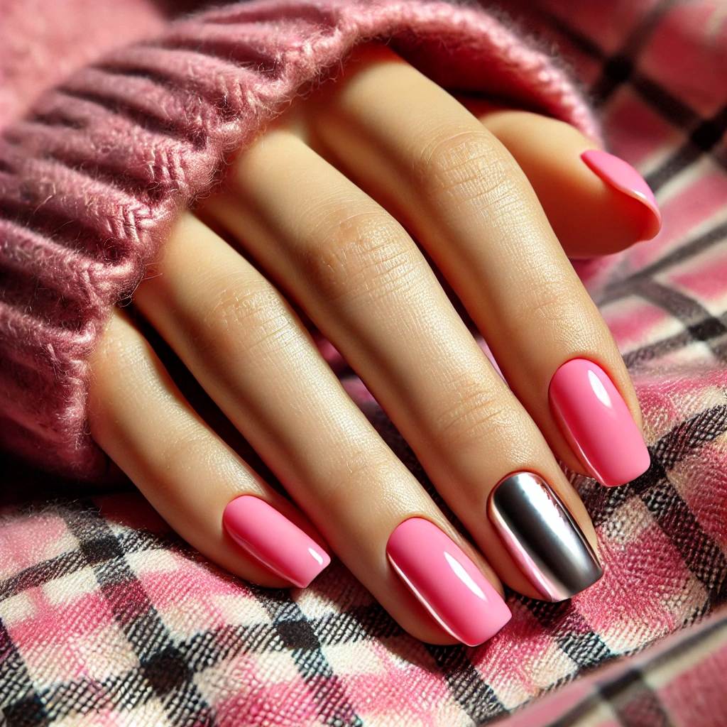 Bright Pink with Chrome Edges