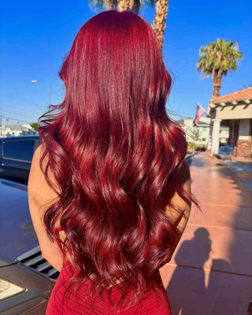 Cherry Red Curly Hair 13