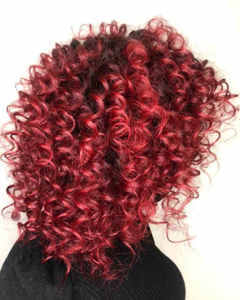 Cherry Red Curly Hair 16