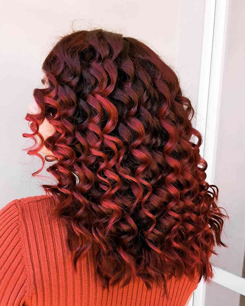 Cherry Red Curly Hair 17