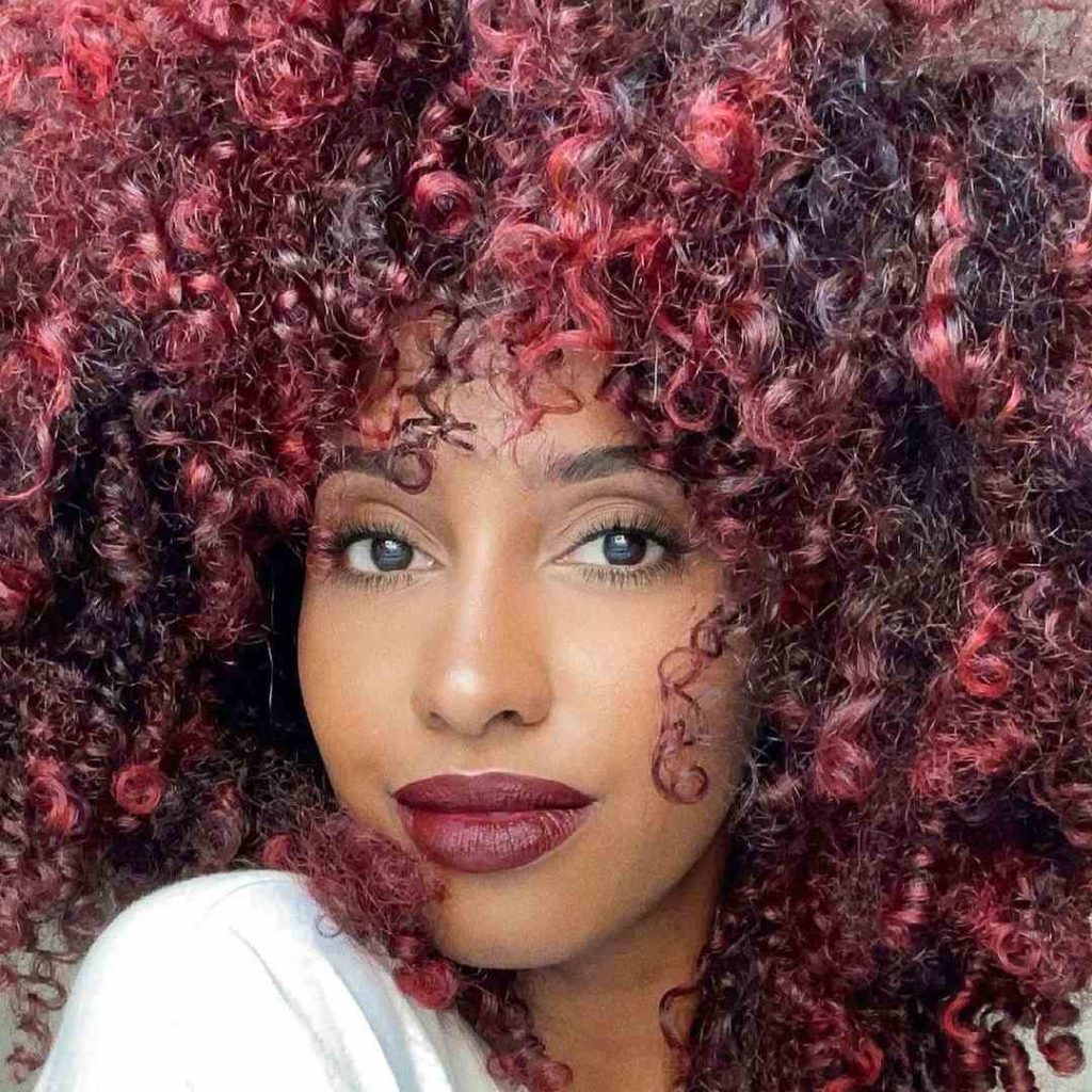 Cherry Red Curly Hair 18